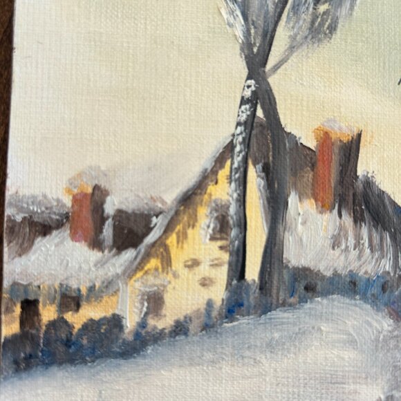 Vtg 1985 Original Oil Painting On Canvas Board Set of 3 Seasons Artist Signed - Picture 15 of 16